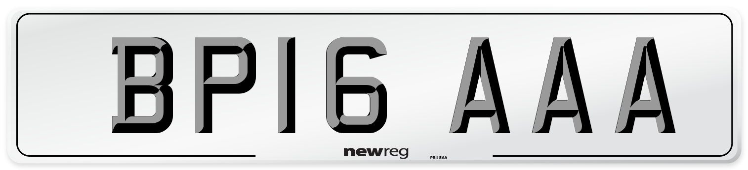 BP16 AAA Number Plate from New Reg